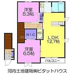 ファミールC 2LDKの間取図画像