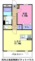 間取図画像 1LDK