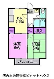 コーポセフィール 2DKの間取図画像