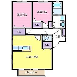 アニマル・ウィズ 2LDKの間取図画像