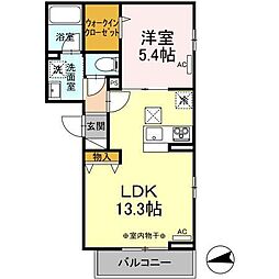コロ企画コート 1LDKの間取図画像
