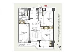 野庭団地604-4号棟 3LDKの間取図画像