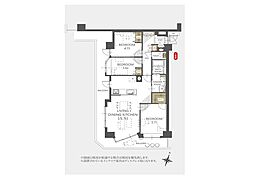 ライオンズマンション衣笠公園 3LDKの間取図画像