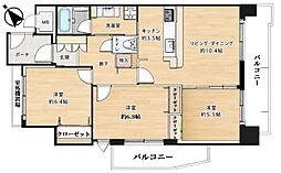 ファミール都島ステーションサイド 3LDKの間取図画像