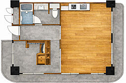 小阪ハイライフ ワンルームの間取図画像