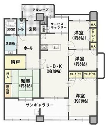 4SLDK 間取り