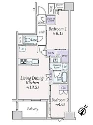 間取図画像 2LDK