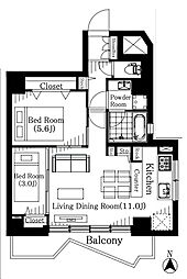 間取図画像 1SLDK