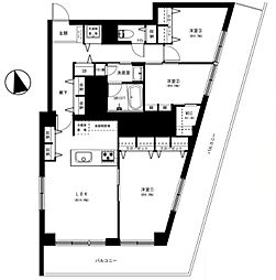 柿の木坂パレス 3LDKの間取図画像