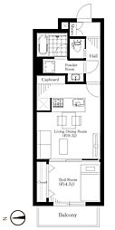 グランドパレス田町 1LDKの間取図画像