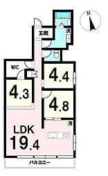 プラザ仙台 2SLDKの間取図画像