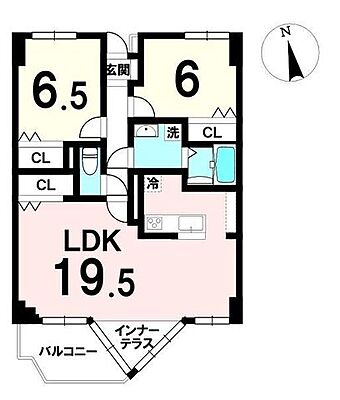 間取り グリーンキャピタル岩切 2階/-