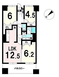 ライオンズマンション大和第5 3LDKの間取図画像