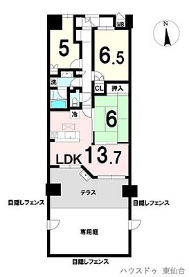 間取り ナイスブライトピア南光台ヒルズコート 1階/-