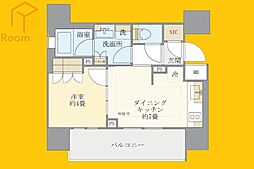 Ｂｒｉｌｌｉａ東中野ＳｔａｔｉｏｎＦｒｏｎｔ 6階1DKの間取り