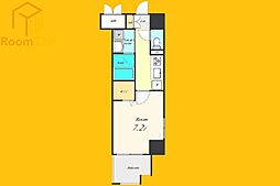 Ｆｏｒｔｕｎａ　Ｈｉｇａｓｈｉｎａｋａｎｏ 4階1Kの間取り