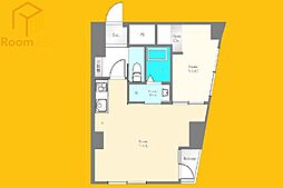 セントヒルズ清水橋 3階1LDKの間取り