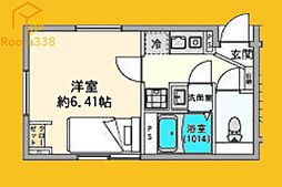 プラスドア東中野 1Kの間取図画像
