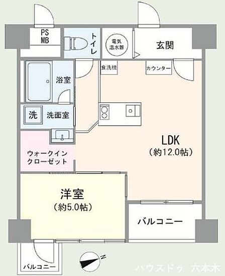 1LDK 間取り