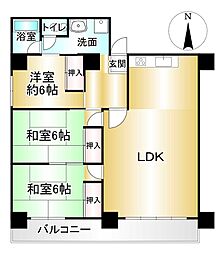 パレステート日生熊野 3LDKの間取図画像