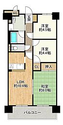 セザール和泉中央 3LDKの間取図画像
