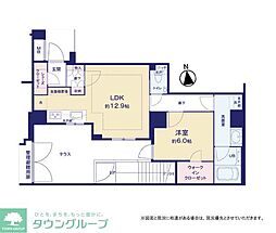 オープンレジデンシア四谷 1LDKの間取図画像