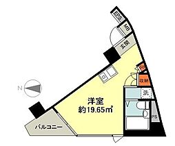 ULTIMAジェイパーク恵比寿 ワンルームの間取図画像