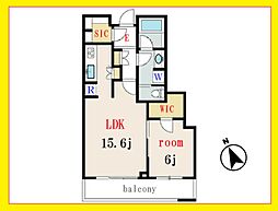 パークコート虎ノ門愛宕タワー 1LDKの間取図画像