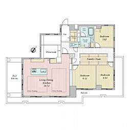 ライオンズマンション立川 2SLDKの間取り