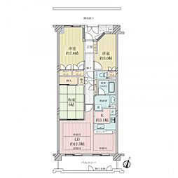 ガーデンハイツ鎌倉高校前 3LDKの間取図画像