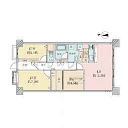 ライオンズマンション東戸塚ヒルズ 2SLDKの間取図画像