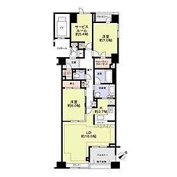 クレッセント新横浜ツインズウエスト 2SLDKの間取図画像