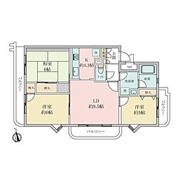 藤和片倉台コープ 3LDKの間取図画像