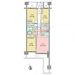 藤沢パーク・ホームズ弐番館 3LDKの間取図画像