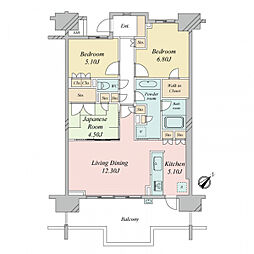 イニシア船橋ベイフォート 3LDKの間取図画像