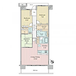 間取図画像 3LDK