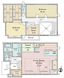 つくばエクスプレス つくば駅 徒歩35分 2SLDKの間取り