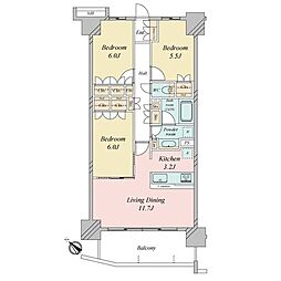 センチュリー南柏 3LDKの間取図画像