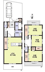 京福電気鉄道嵐山本線 帷子ノ辻駅 徒歩4分 3LDKの間取り