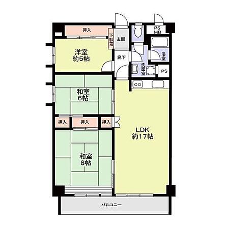 専有面積:82.5m2バルコニー面積:9.38m2