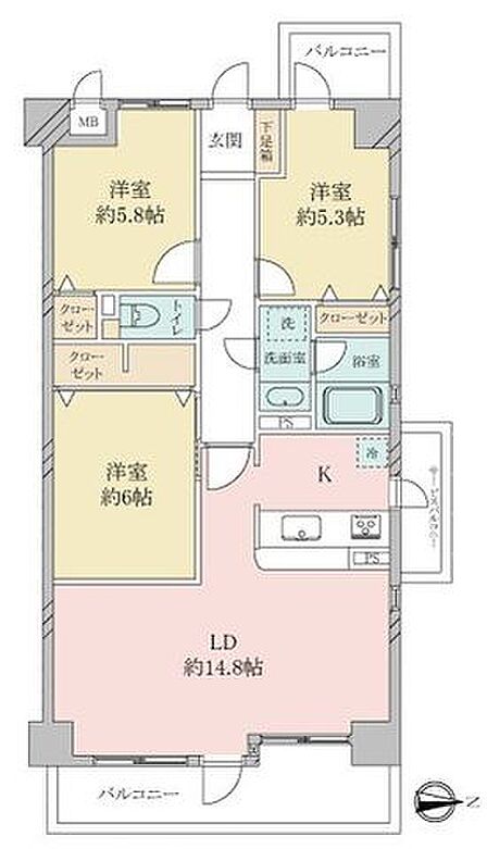 間取図:3LDK