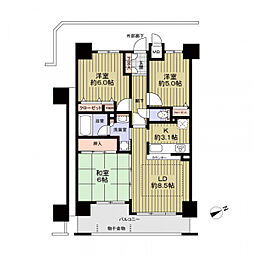 エスリード高槻上牧 3LDKの間取図画像