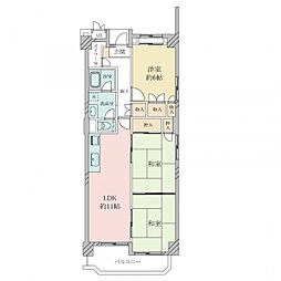 夙川ビューハイツ 3LDKの間取図画像