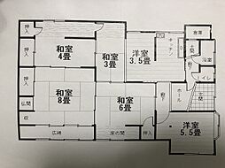 中戸建　大型庭付 6Kの間取り