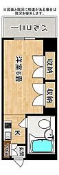 RIZE・ONEWAKAYAMA ワンルームの間取図画像