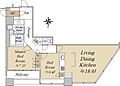 Brilliaタワー東京24階33.8万円