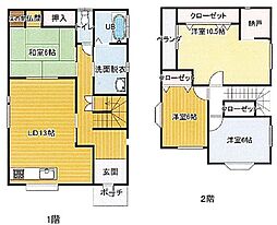 和歌山市堀止西中古戸建 4SLDKの間取り
