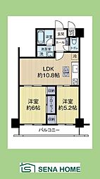 ダイアパレス上大岡第7 2LDKの間取図画像