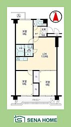 ベルメゾンエスペランス狩場台 3LDKの間取図画像