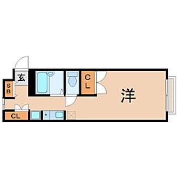 阪急神戸本線 園田駅 徒歩17分の賃貸アパート 1階1Kの間取り
